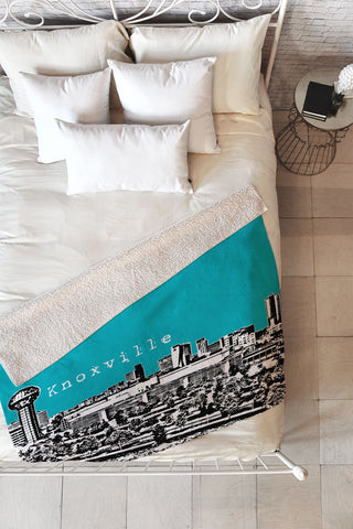 Bird Ave Knoxville Aqua Fleece Throw Blanket