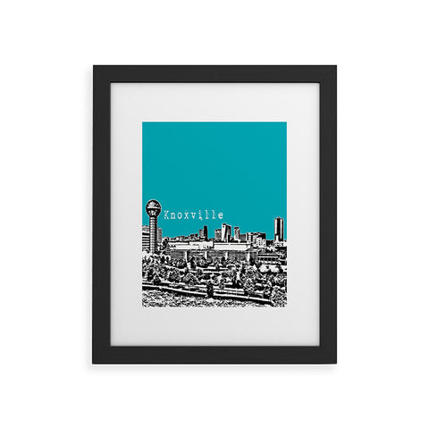 Bird Ave Knoxville Aqua Framed Art Print