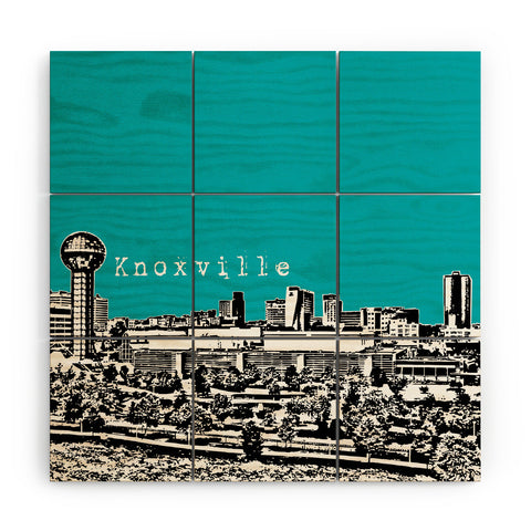 Bird Ave Knoxville Aqua Wood Wall Mural