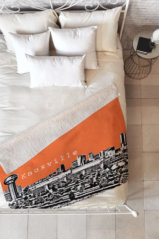 Bird Ave Knoxville Orange Fleece Throw Blanket