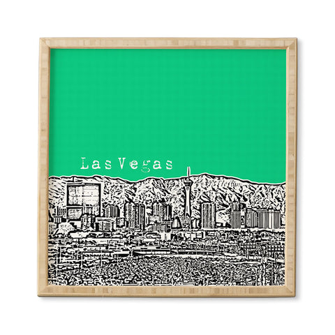 Bird Ave Las Vegas Green Framed Wall Art