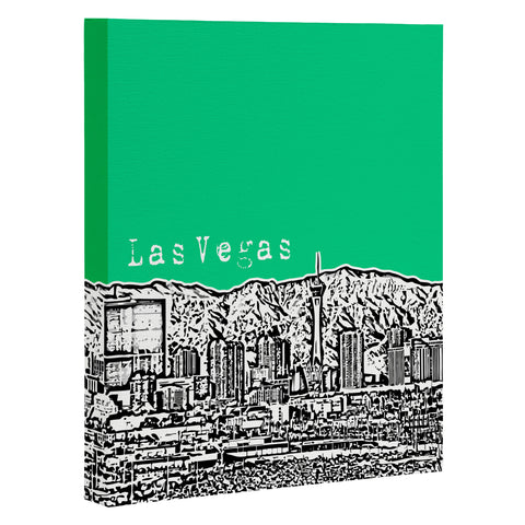 Bird Ave Las Vegas Green Art Canvas
