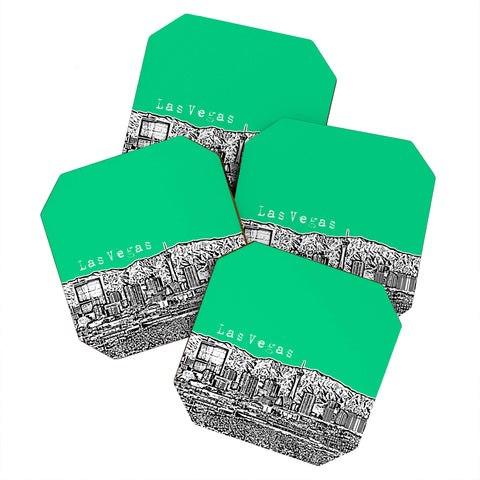 Bird Ave Las Vegas Green Coaster Set