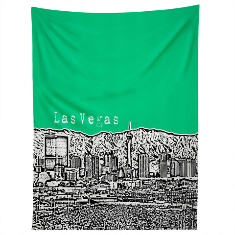 Bird Ave Las Vegas Green Tapestry