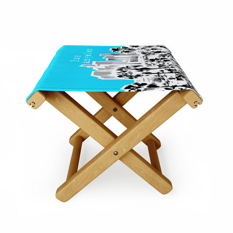 Bird Ave Los Angeles Aqua Folding Stool