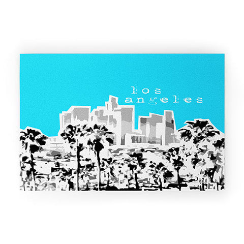 Bird Ave Los Angeles Aqua Welcome Mat