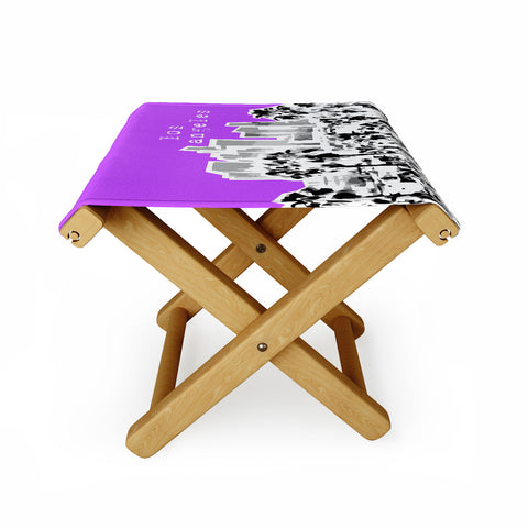 Bird Ave Los Angeles Purple Folding Stool