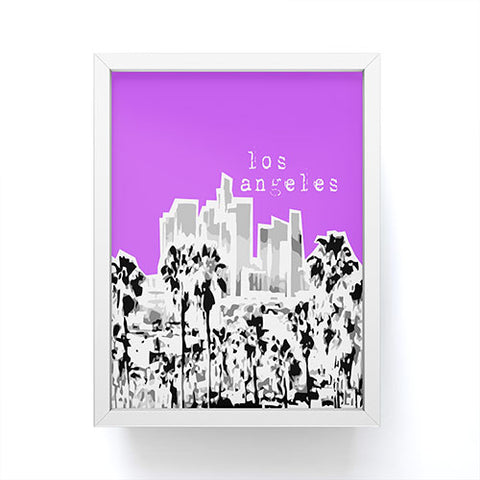 Bird Ave Los Angeles Purple Framed Mini Art Print