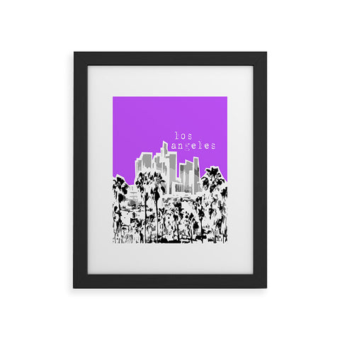 Bird Ave Los Angeles Purple Framed Art Print