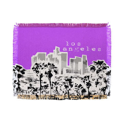 Bird Ave Los Angeles Purple Throw Blanket
