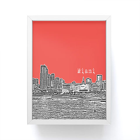 Bird Ave Miami Red Framed Mini Art Print