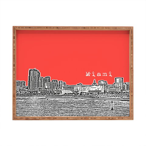 Bird Ave Miami Red Rectangular Tray