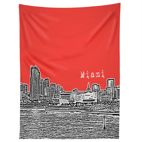 Bird Ave Miami Red Tapestry
