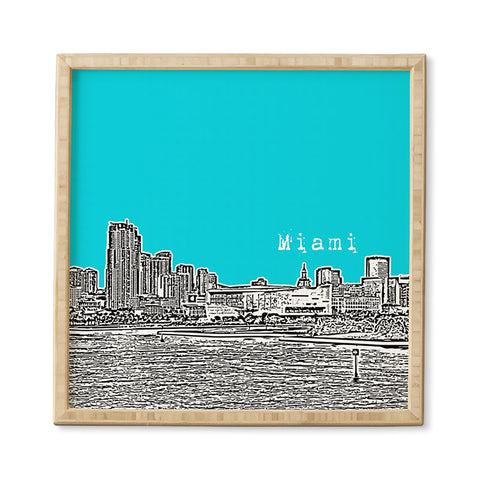 Bird Ave Miami Teal Framed Wall Art