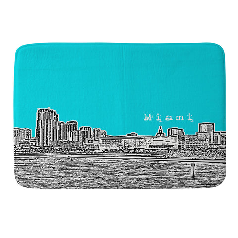 Bird Ave Miami Teal Memory Foam Bath Mat