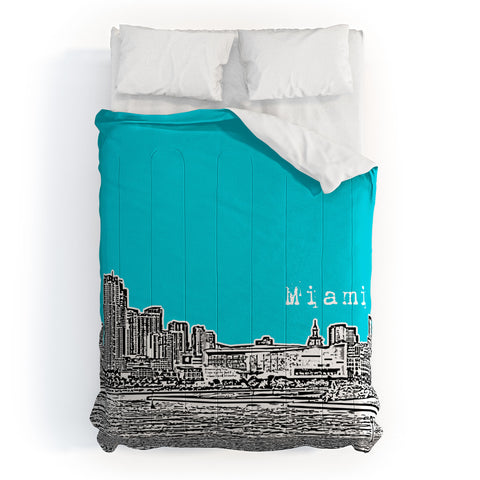 Bird Ave Miami Teal Comforter