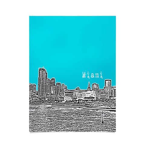 Bird Ave Miami Teal Poster