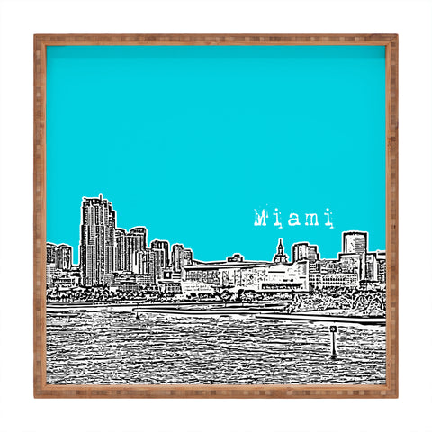Bird Ave Miami Teal Square Tray