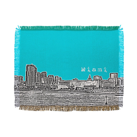 Bird Ave Miami Teal Throw Blanket