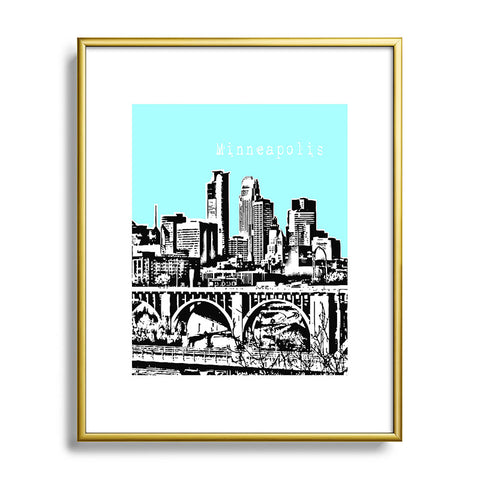 Bird Ave Minneapolis Sky Metal Framed Art Print