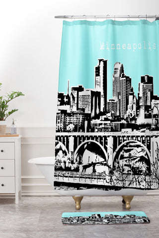 Bird Ave Minneapolis Sky Shower Curtain And Mat