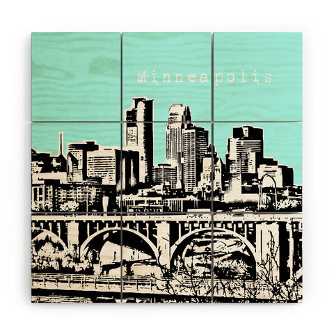 Bird Ave Minneapolis Sky Wood Wall Mural