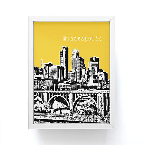 Bird Ave Minneapolis Yellow Framed Mini Art Print