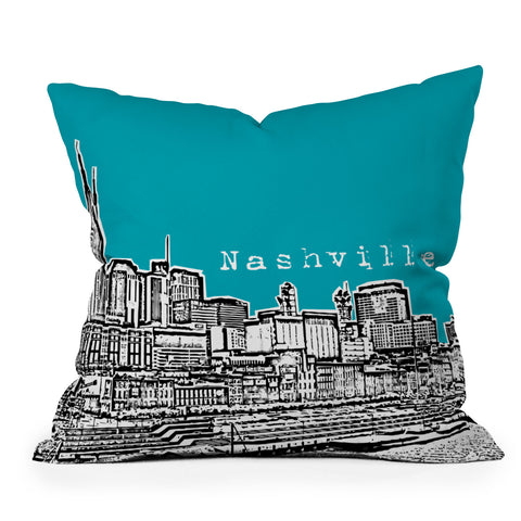 Bird Ave Nashville Waterfront Throw Pillow