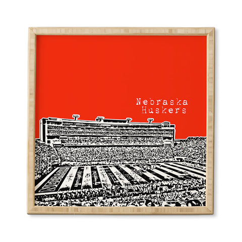 Bird Ave Nebraska Huskers Red Framed Wall Art