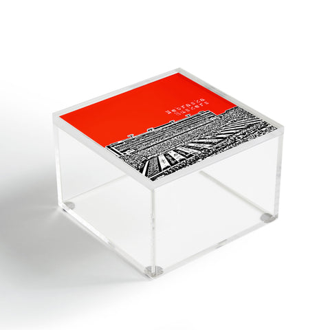 Bird Ave Nebraska Huskers Red Acrylic Box