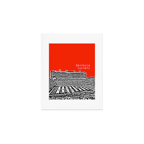 Bird Ave Nebraska Huskers Red Art Print