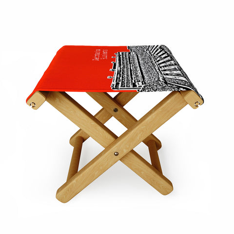 Bird Ave Nebraska Huskers Red Folding Stool