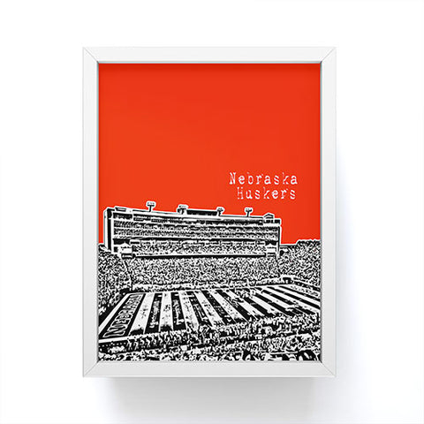 Bird Ave Nebraska Huskers Red Framed Mini Art Print