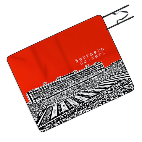 Bird Ave Nebraska Huskers Red Picnic Blanket