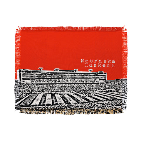 Bird Ave Nebraska Huskers Red Throw Blanket