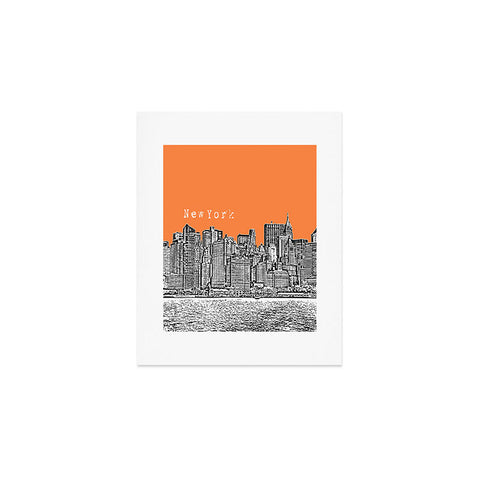 Bird Ave New York Orange Art Print