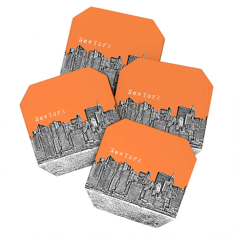 Bird Ave New York Orange Coaster Set