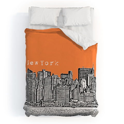Bird Ave New York Orange Duvet Cover