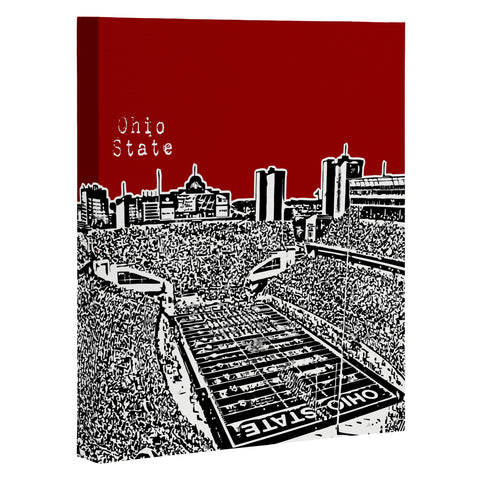 Bird Ave Ohio State Buckeyes Red Art Canvas