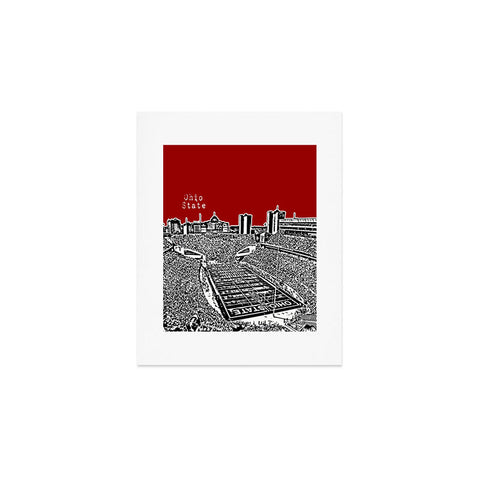 Bird Ave Ohio State Buckeyes Red Art Print