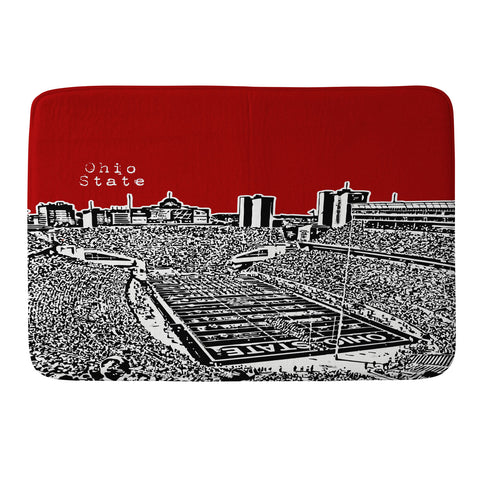 Bird Ave Ohio State Buckeyes Red Memory Foam Bath Mat