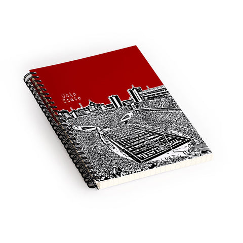 Bird Ave Ohio State Buckeyes Red Spiral Notebook