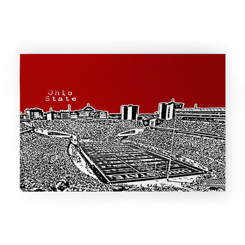 Bird Ave Ohio State Buckeyes Red Welcome Mat