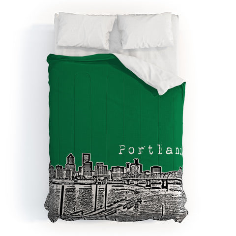 Bird Ave Portland Green Comforter