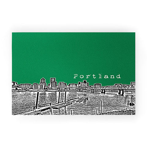 Bird Ave Portland Green Welcome Mat