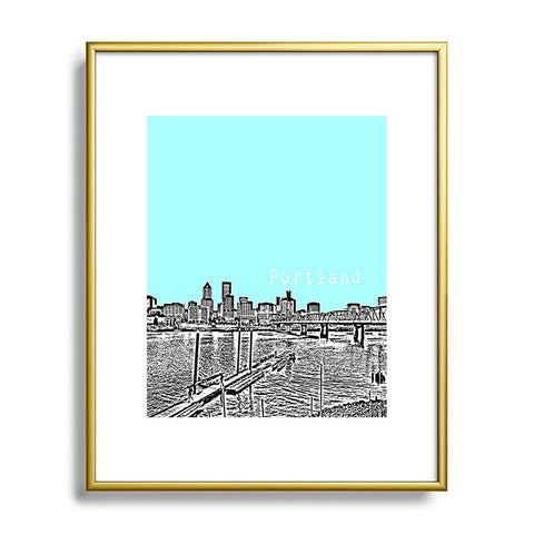Bird Ave Portland Ice Metal Framed Art Print