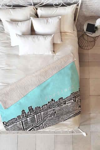 Bird Ave Portland Ice Fleece Throw Blanket