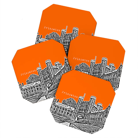 Bird Ave Princeton University Orange Coaster Set