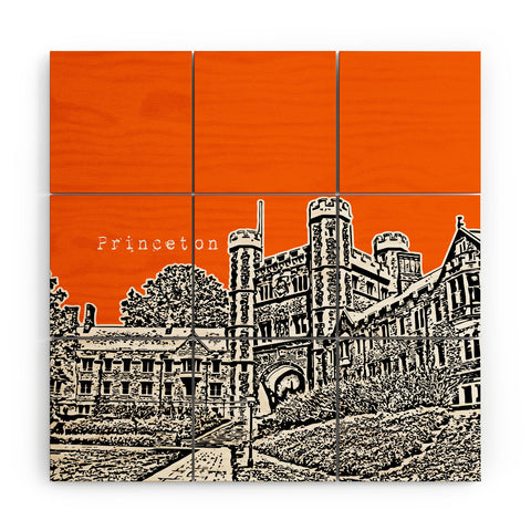 Bird Ave Princeton University Orange Wood Wall Mural