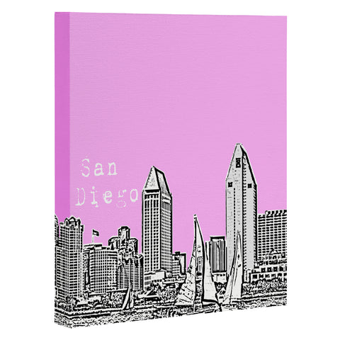 Bird Ave San Diego Pink Art Canvas